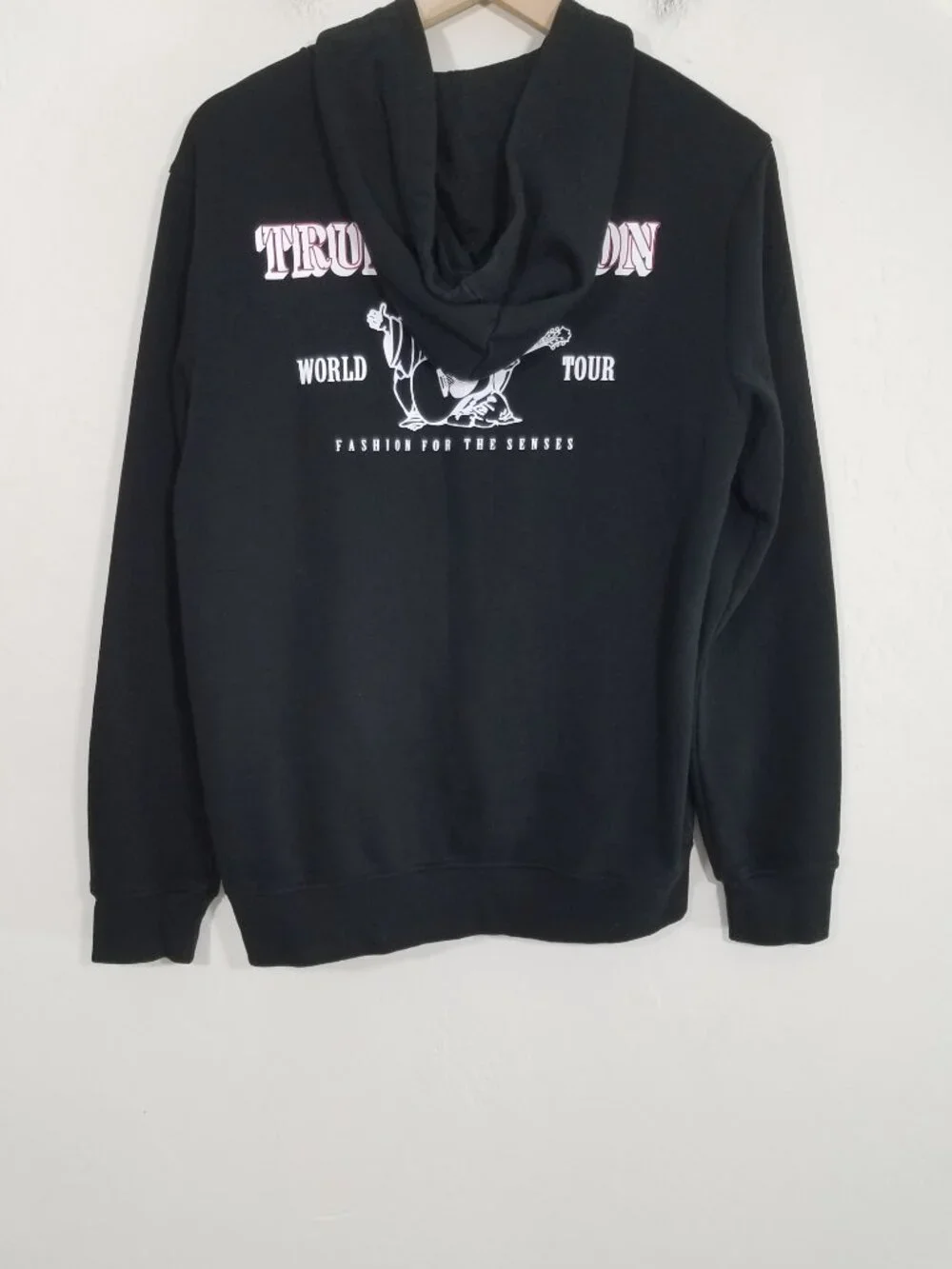 True Religion Men's Zip Up Hoodie Jacket Black Size M